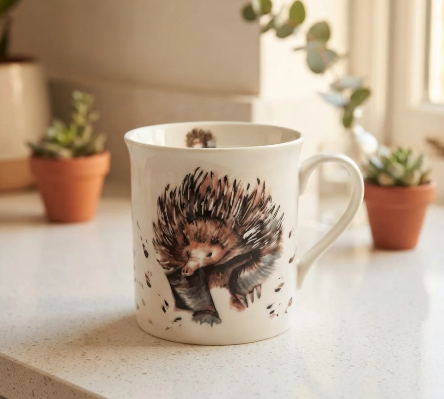 Meg Hawkins Echidna New Bone China Mug