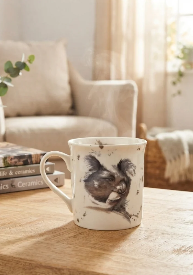Meg Hawkins Koala Face New Bone China Mug