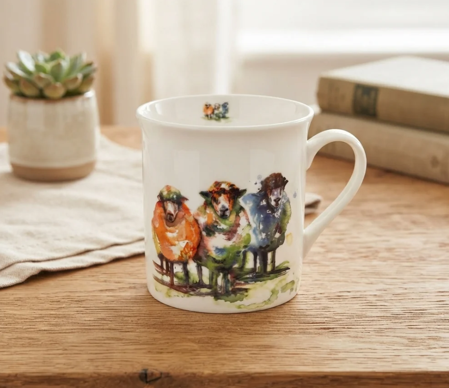 Meg Hawkins Sheep New Bone China Mug