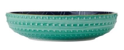 Mikasa Coupe Pasta Dinner Bowl 21cm - Indigo Chevron Bowls The Cooks Kitchen 