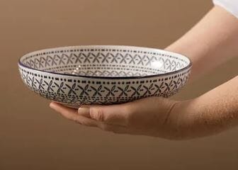 Mikasa 21cm Coupe Pasta Bowl - Blue Mediterranean Bowls The Cooks Kitchen 