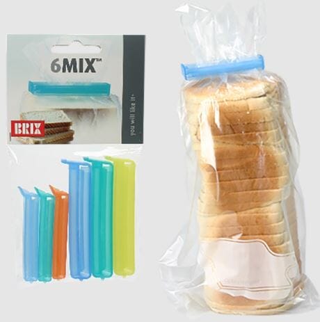 Mix Bag Closures Pack Of 6 - Assorted Colours General Storage The Cooks Kitchen 