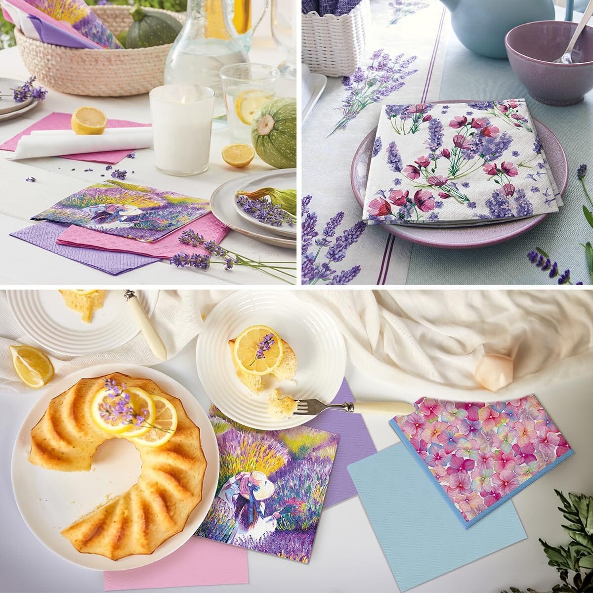 Paw Lunch Napkin 33cm Lavender Sunset Napkins The Cooks Kitchen 