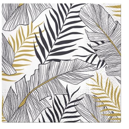 Paw Lunch Napkins 33cm Exotic Leaves Napkins The Cooks Kitchen 