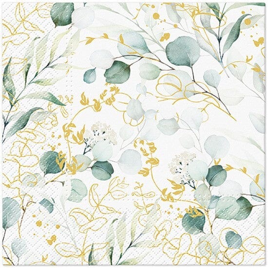 Paw Napkins 33cm Golden Eucalyptus Napkins The Cooks Kitchen 