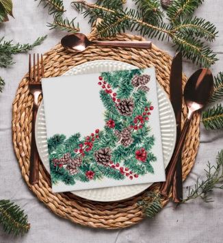 Paw Lunch Napkins - Winter Branches