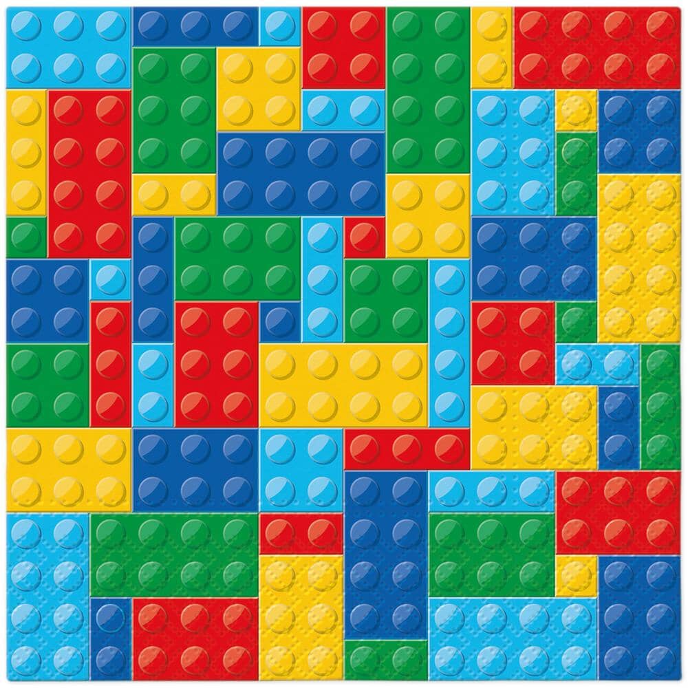 Paw Napkins 33cm Colorful Bricks Napkins The Cooks Kitchen 