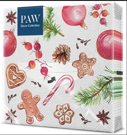 Paw Lunch Napkins 33cm Homemade Sweets