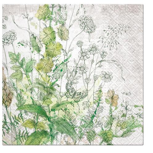 Paw Lunch Napkins 33cm Meadow
