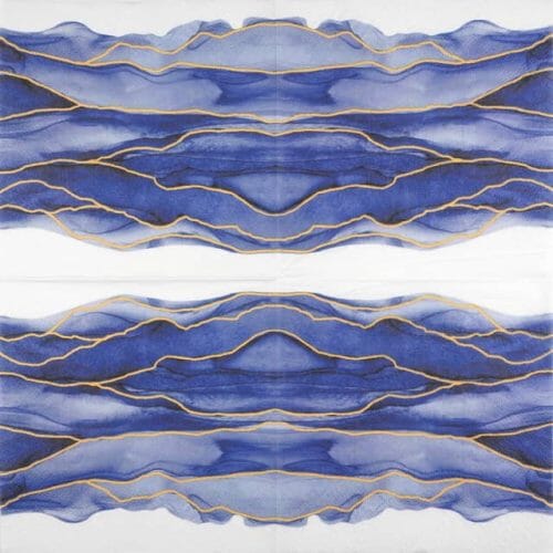 Paw Lunch Napkins 33cm Watercolor Waves Table Cloths & Napkins The Cooks Kitchen 