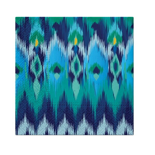 Paw Luncheon Napkins 33cm - Peacock Feathers