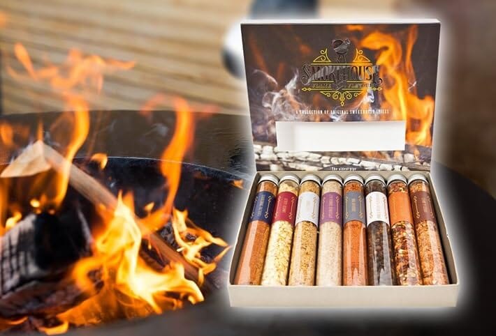 Eat.art Barbecue Smokehouse Flame And Flavour Bbq Rub Set - 8 Spice Selection Box The Cooks Kitchen 
