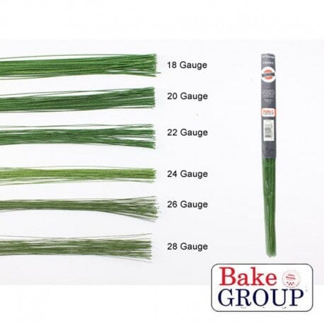 Bakegroup 26 Gauge 36cm Wire - Green 50pk The Cooks Kitchen 