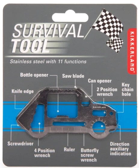 Kikkerland Car Shaped Survival Tool 9x4cm Novelty Gifts The Cooks Kitchen 