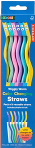 Kikkerland Wiggly Worm Colour Changing Straws Set Of 6 Barware Accessories The Cooks Kitchen 