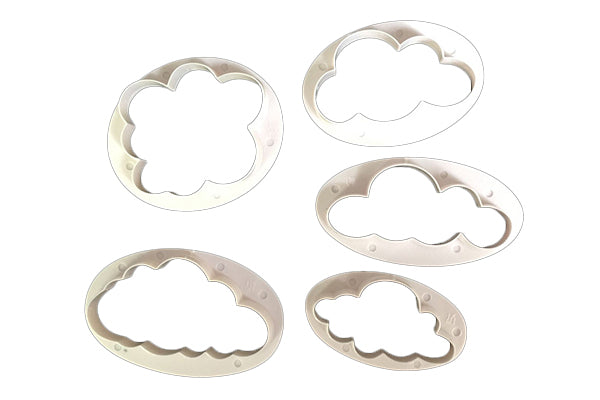 Fluffy Clouds Plastic Cutters Set - 5 Pieces