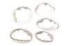 Fluffy Clouds Plastic Cutters Set - 5 Pieces