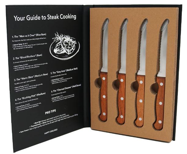 Premium Steak Knife Book Box