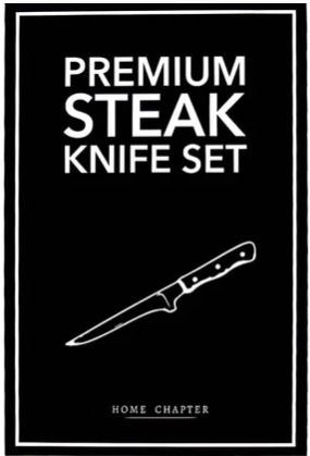 Premium Steak Knife Book Box