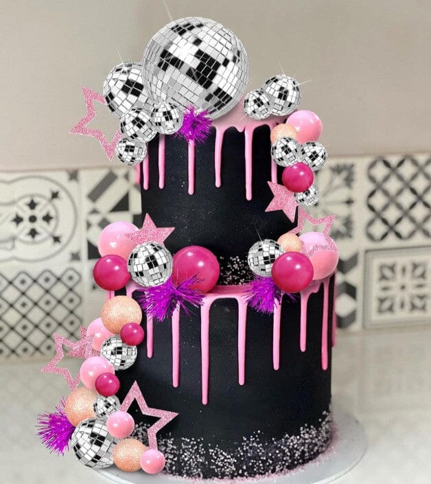 Iconic Cake Art Disco Ball Set Of 8 Cake Toppers The Cooks Kitchen 