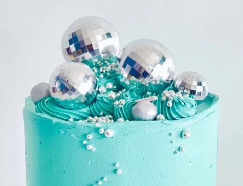 Iconic Cake Art Disco Balls 6cm Set Of 6 Cake Toppers The Cooks Kitchen 
