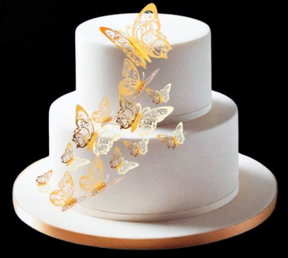 Iconic Cake Art Gold Butterfly Topper Cake Toppers The Cooks Kitchen 