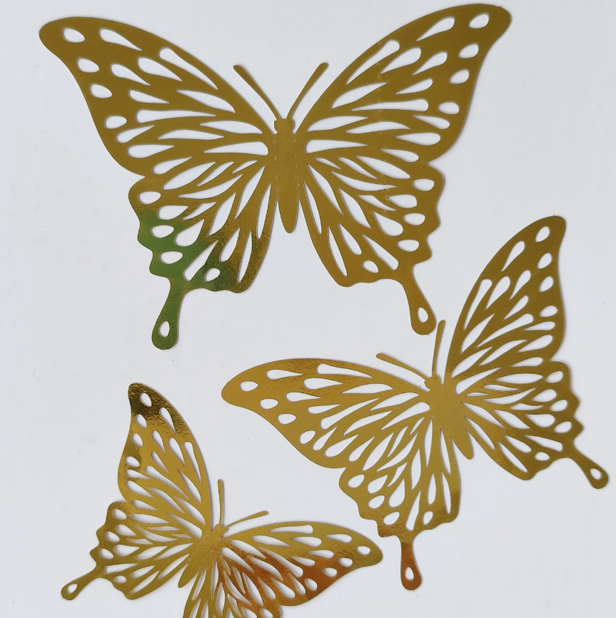 Iconic Cake Art Gold Butterfly Topper - Type 2