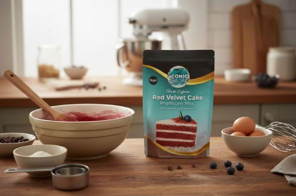 Bakels - Iconic Cake Art Red Velvet Cake Mix 1kg - Premium Cake Mixes The Cooks Kitchen 