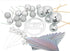 Iconic Cake Art Silver Disco Cake Topper Set Cake Toppers The Cooks Kitchen 