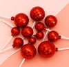 Iconic Cake Art Red Disco Balls 12pc