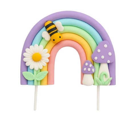 Iconic Cake Art Pastel Rainbow Bee Topper Cake Toppers The Cooks Kitchen 