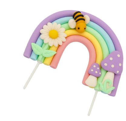 Iconic Cake Art Pastel Rainbow Bee Topper Cake Toppers The Cooks Kitchen 