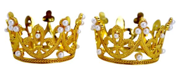 Iconic Cake Art Gold Crown Toppers 2pk 5cm Cake Toppers The Cooks Kitchen 