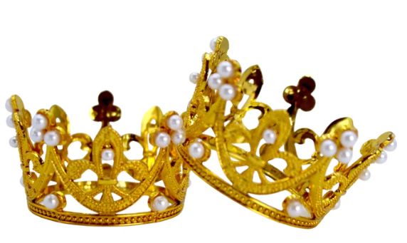 Iconic Cake Art Gold Crown Toppers 2pk 5cm Cake Toppers The Cooks Kitchen 