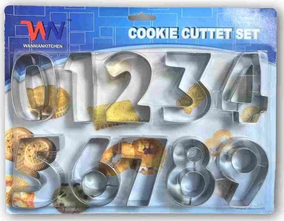My Kitchen Addiction - Cookie Cutter Set - 0-9 Number Set Cookie Cutters The Cooks Kitchen 