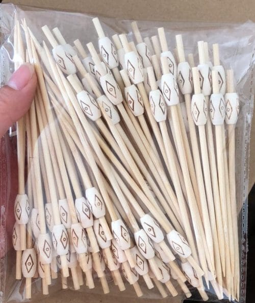 My Kitchen Addiction - 100pc Bamboo Fruit Sticks Eye Carvings Misc - Food Preparation The Cooks Kitchen 