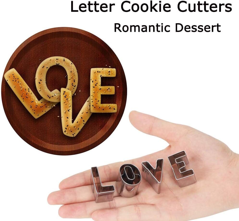 Swallowmark Stainless Steel Alphabet Cookie Cutters Fondant Cutters The Cooks Kitchen 