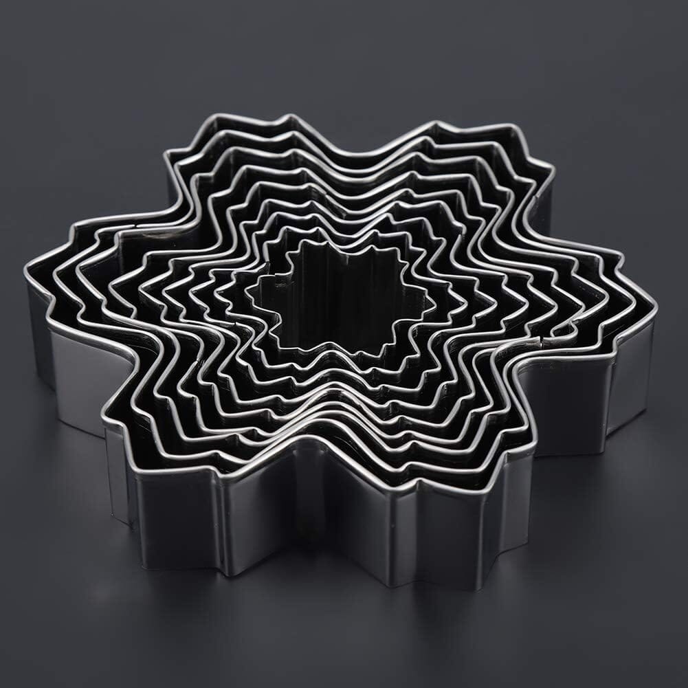 My Kitchen Addiction - Snowflake/tree Cookie Cutter - 9 Stainless Steel Pcs Cookie Cutters The Cooks Kitchen 