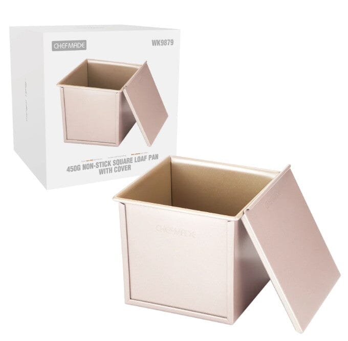 Chefmade Square Loaf With Cover 450g - 15cm Loaf Pans The Cooks Kitchen 