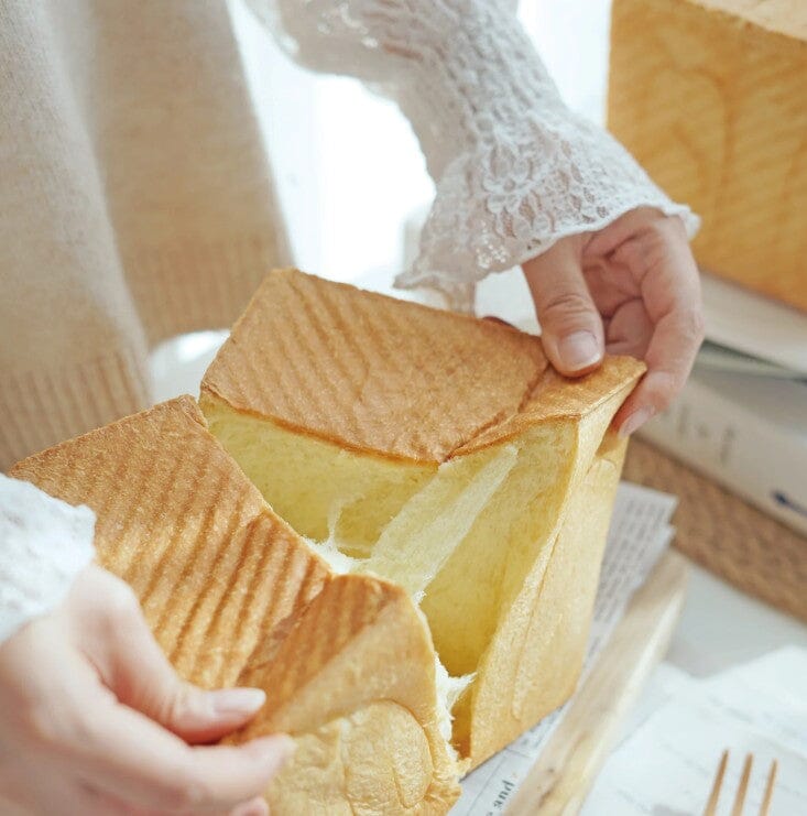 Chefmade Corrugated Square Loaf Pan With Cover 450g - 15cm Loaf Pans The Cooks Kitchen 