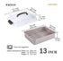 Chefmade Cook & Carry Bake Pan With Lid - 33.5x26.2cm Non-Stick Roasting The Cooks Kitchen 