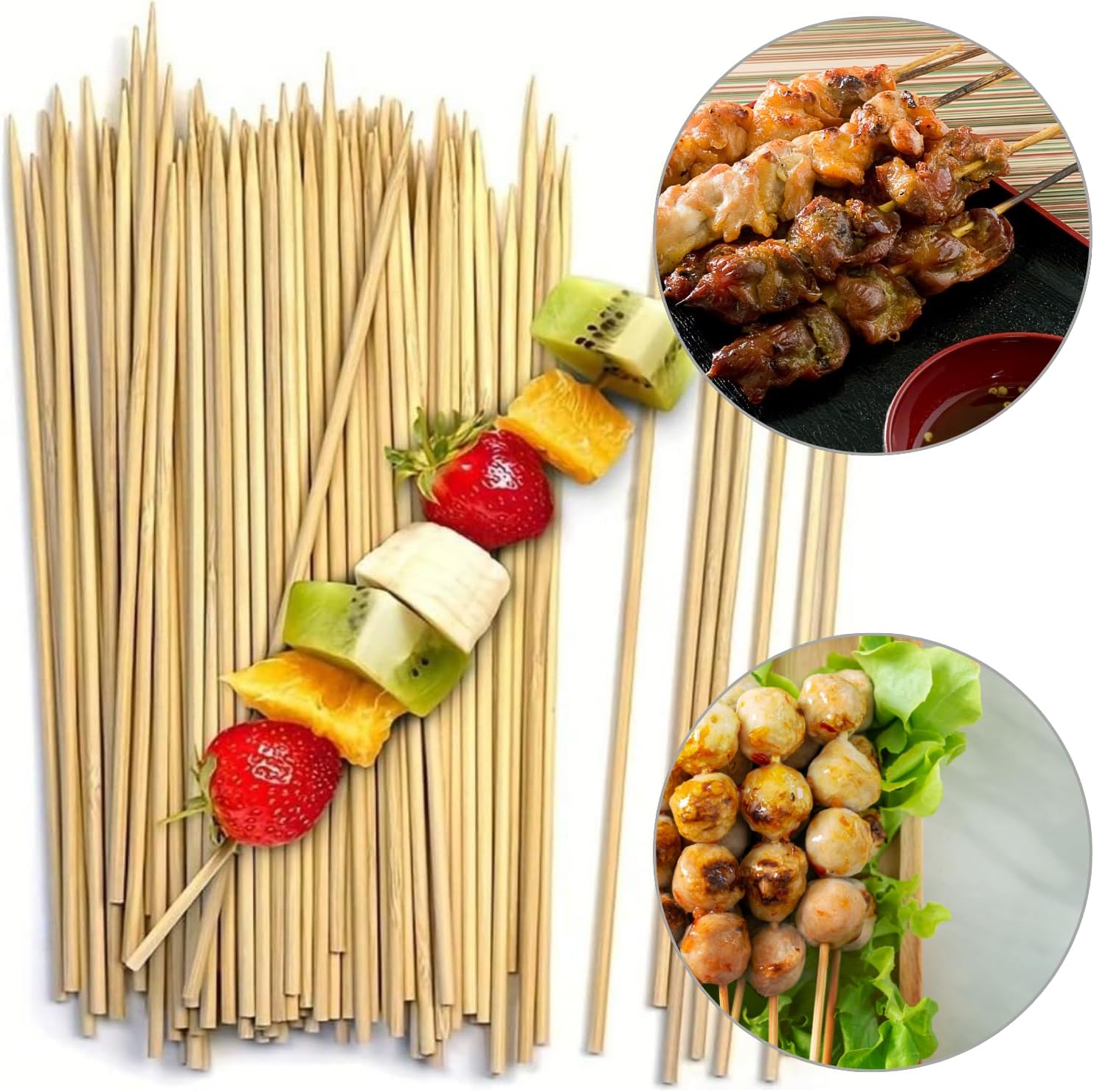 My Kitchen Addiction - 50pcs Bamboo Skewers 35cm