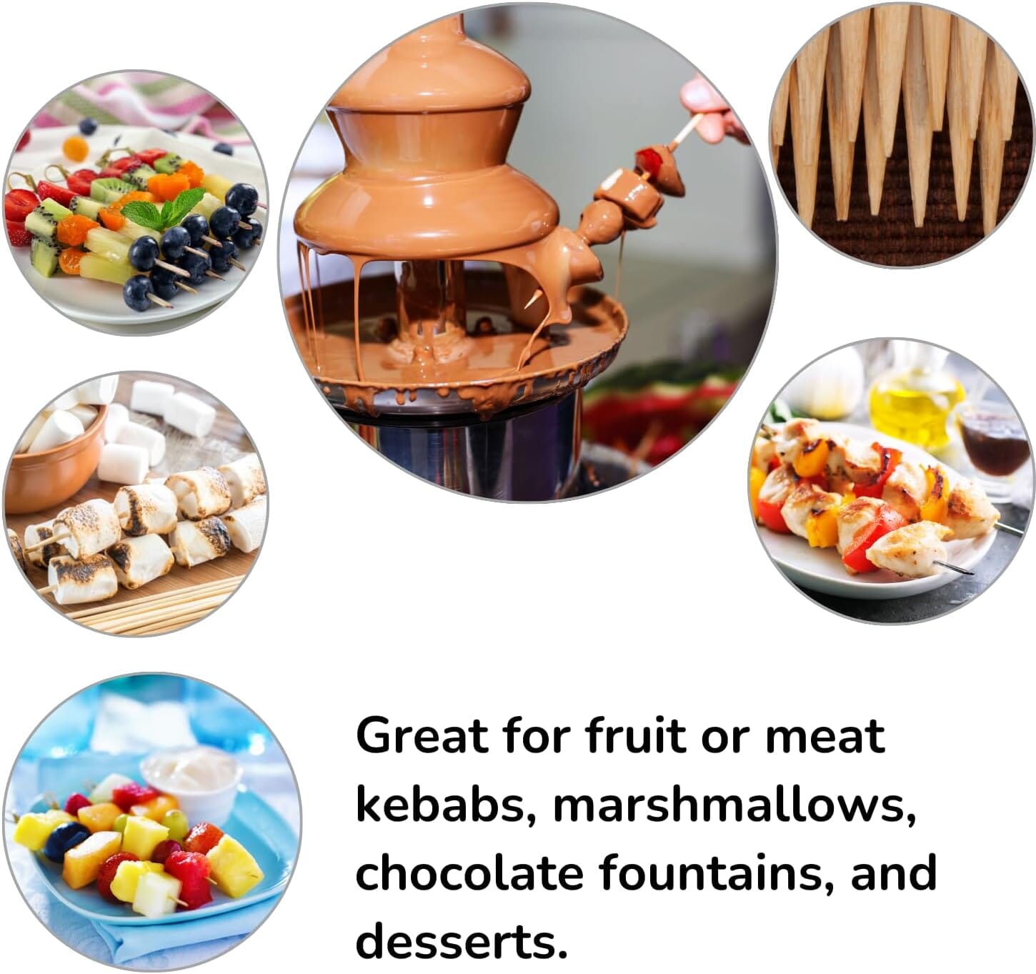 My Kitchen Addiction - 50pcs Bamboo Skewers 30cm Misc - Food Preparation The Cooks Kitchen 