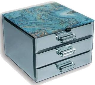 Aquatic Radiance Jewllery Box With 2 Drawers Miscellaneous The Cooks Kitchen 