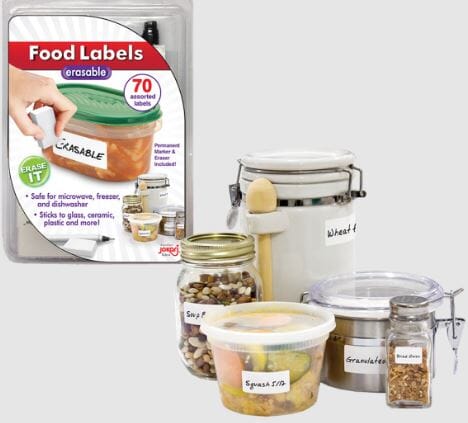 Jokari Food Labels Erasable - 70 Assorted Labels General Storage The Cooks Kitchen 