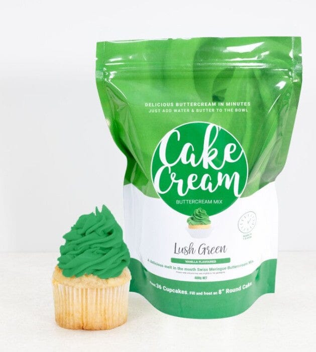 Cake Cream Swiss Meringue Buttercream Mix 400g - Lush Green Icing The Cooks Kitchen 