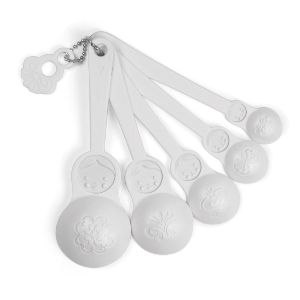 Fred M-spoons Matryoshka Measuring Spoons Set Of 5 White 0.9x4.6x14.6cm