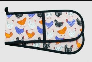 Allgifts Australia Double Oven Glove - Bright Hens Mitts & Gloves The Cooks Kitchen 