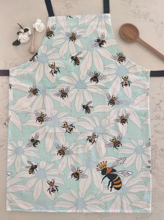 Allgifts Australia Apron (heavy Drill) - Flower Bees