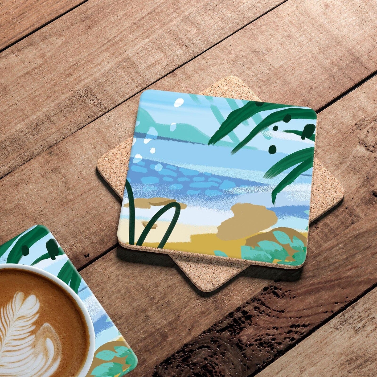 Diesel & Dutch - Hamptons Coastal Drink Coaster - Set Of 4 Placemats & Coasters The Cooks Kitchen Mandurah 